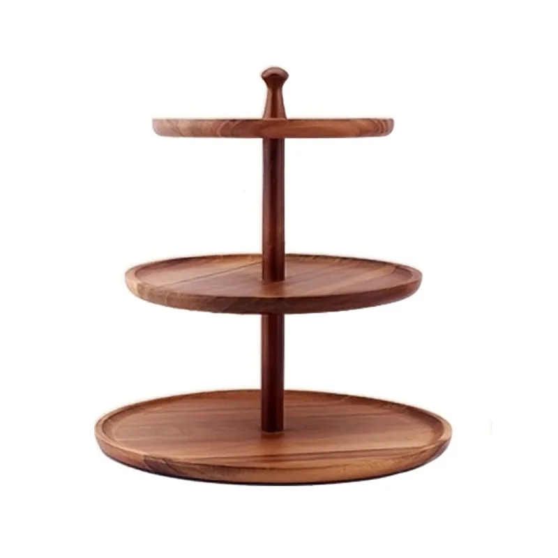 Rak Pencuci Mulut Kayu Bertingkat